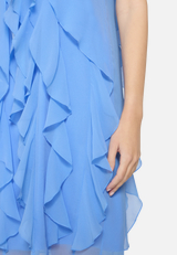 Cocktailkleid mit Volant / Detailbild