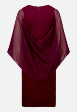 Cocktailkleid mit Raffung / Rückseite