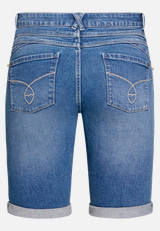 Jeans-Shorts mit Stickerei / Rückseite