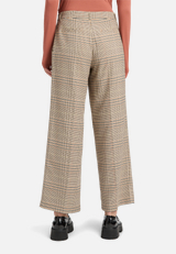 Karo-Hose mit Bundfalten / Modellfoto Rückseite