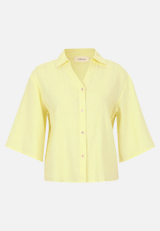 Leinenbluse mit Kragen / Vorderseite