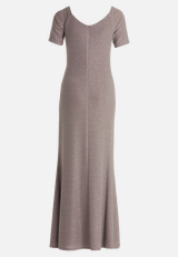 Abendkleid im Glitzer-Look / Rückseite