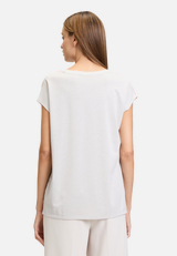 Casual-Shirt mit Ringel / Modellfoto Rückseite