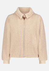 Plüschjacke mit Eingrifftaschen / Vorderseite