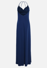 Abendkleid mit Wasserfallausschnitt / Rückseite