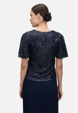 Blusenshirt kurzarm / Modellfoto Rückseite