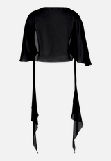 Chiffonstola mit Volant / Rückseite