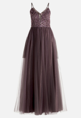Abendkleid mit Stickerei / Vorderseite