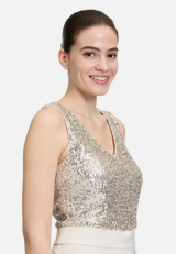 Jumpsuit mit Pailletten / Detailbild