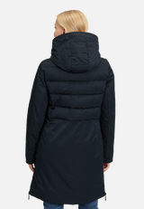 Winterjacke Kunstdaune / Modellfoto Rückseite