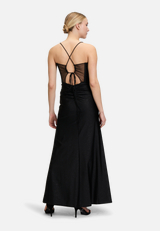 Abendkleid im Glitzer-Look / Modellfoto Rückseite
