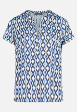 Satin-Bluse mit Print / Vorderseite
