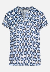 Satin-Bluse mit Print / Vorderseite
