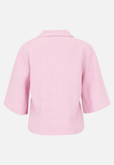 Leinenbluse mit Kragen / Rückseite