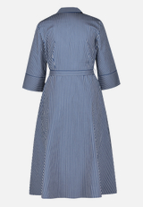 Hemdblusenkleid mit 3/4 Arm / Rückseite