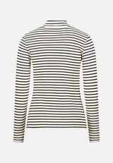 Ringelshirt mit Stehkragen / Rückseite
