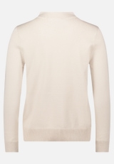 Basic-Strickpullover mit Stehkragen / Rückseite