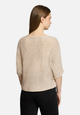 Strickpullover kurzarm / Modellfoto Rückseite