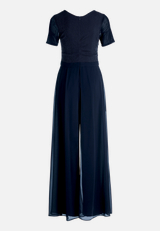Jumpsuit mit Wasserfallausschnitt / Rückseite