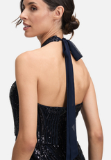 Abendkleid im Glitzer-Look / Detailbild