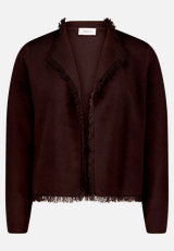 Strick-Cardigan mit Fransen / Vorderseite
