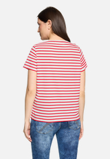 Kurzarm-Shirt mit Rundhalsausschnitt / Modellfoto Rückseite