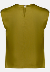 Satin-Bluse  mit Rundhalsausschnitt / Rückseite