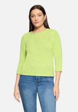 Strickpullover mit 3/4 Arm / Modellfoto Vorderseite