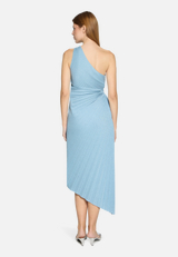 Abendkleid im Glitzer-Look / Modellfoto Rückseite