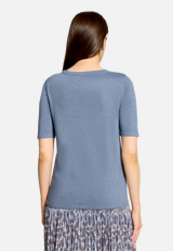 Sommerpullover kurzarm / Modellfoto Rückseite