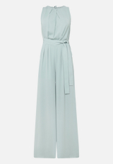 Jumpsuit mit Gürtel und weitem Bein / Vorderseite