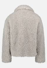 Plüschjacke mit Stehkragen / Rückseite