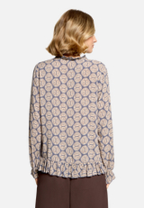 Casual-Bluse mit Raffung / Modellfoto Rückseite