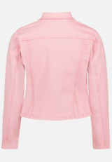 Jeansjacke tailliert mit Knopfleiste / Rückseite