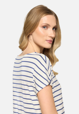 Casual-Shirt mit U-Boot-Ausschnitt / Detailbild