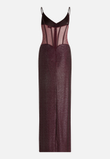 Abendkleid mit Seitenschlitzen / Rückseite
