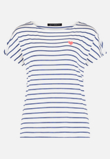 Casual-Shirt mit U-Boot-Ausschnitt / Vorderseite