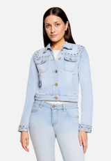 Jeansjacke langarm / Modellfoto Vorderseite