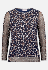 Langarm-Shirt mit Animalprint / Vorderseite