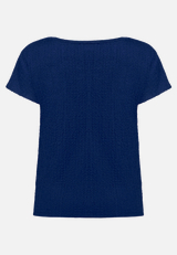 Strukturshirt mit U-Boot-Ausschnitt / Rückseite