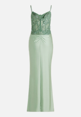 Abendkleid mit Stickerei / Rückseite