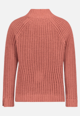 Strickpullover mit Stehkragen / Rückseite