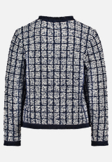 Strick-Cardigan mit Fransen / Rückseite