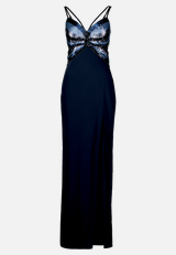 Abendkleid mit Placement / Vorderseite