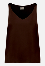 Satin-Bluse mit V-Ausschnitt / Vorderseite