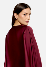 Satin-Bluse mit Fledermausärmeln / Detailbild