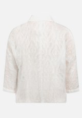 Oversize-Bluse mit Kragen / Rückseite