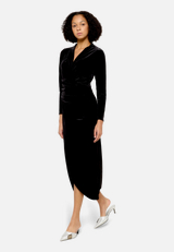 Abendkleid mit V-Ausschnitt / Modellfoto Vorderseite