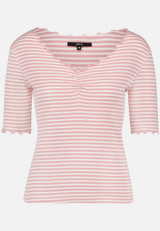 Shirt gestreift mit Raffung / Vorderseite