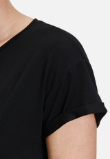 Rundhals-Shirt mit Raffung / Detailbild